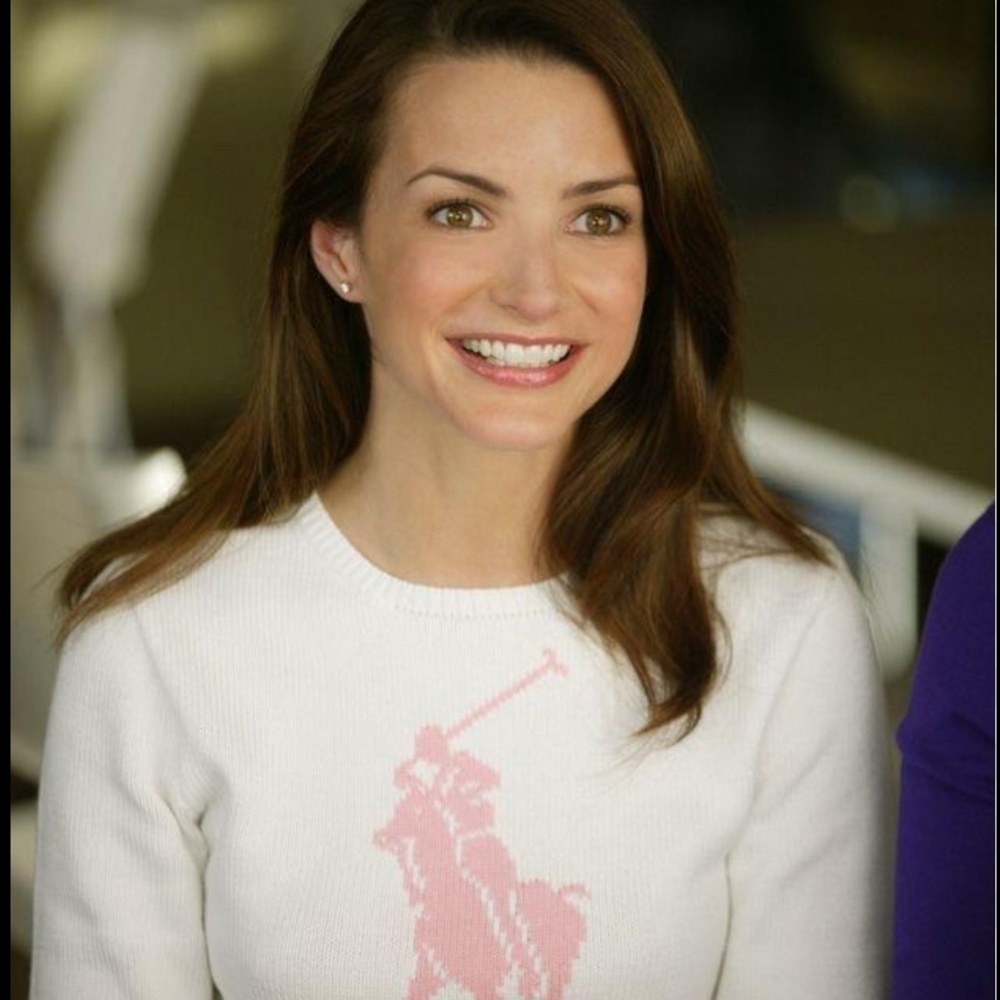 Vintage Black Label Ralph Lauren Knit Pink White Sweater ASO Charlotte York SATC - Picture 6 of 6